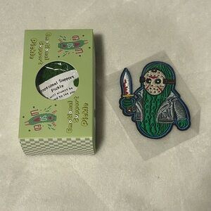 New Emotional support pickle Jason Friday 13th patch girl gift horror big dill